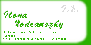 ilona modranszky business card